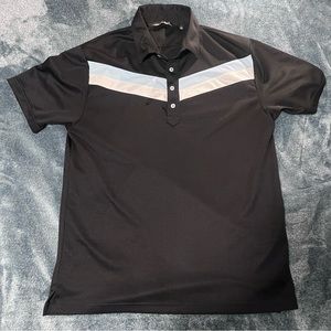 Travis Mathew Golf Polo Mens Size Large Black/ Blue